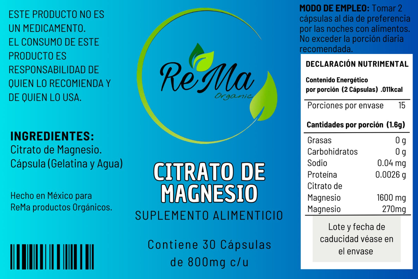 Citrato de Magnesio | Relajación, Huesos y Energía Natural