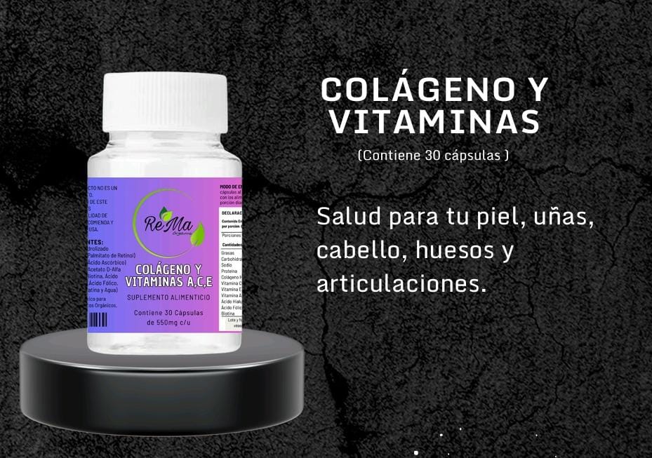 Colágeno con Vitaminas A, C y E | Piel, Cabello y Uñas Saludables