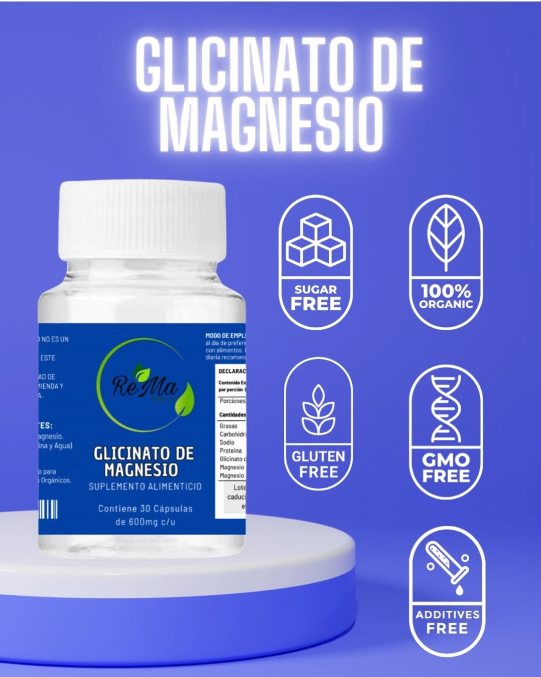 Glicinato de Magnesio | Sueño, Relajación y Bienestar