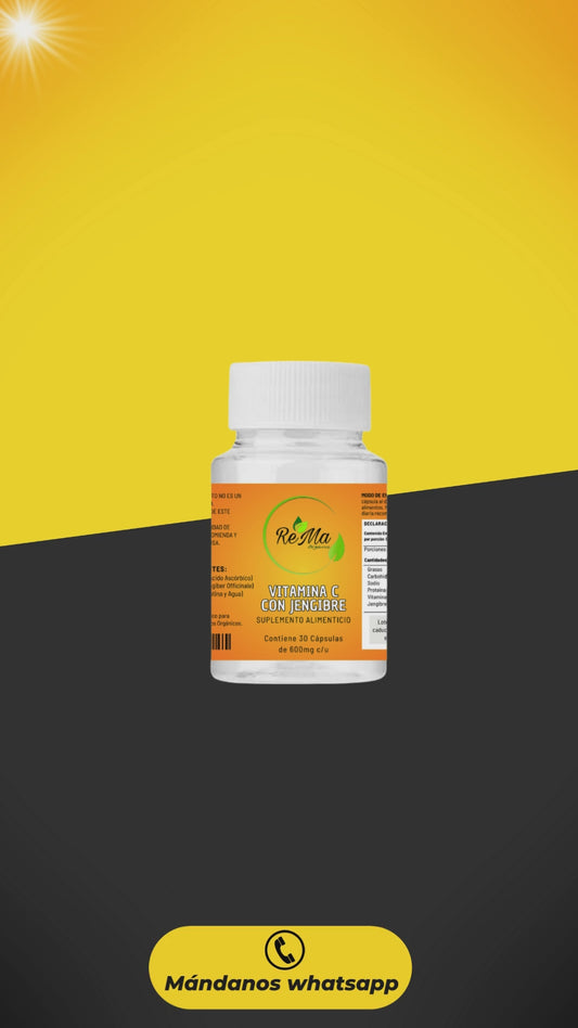 Vitamina C con Jengibre | Energía, Inmunidad y Bienestar
