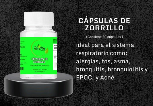 Cápsulas de Zorrillo| Bienestar Pulmonar y Vías Respiratorias