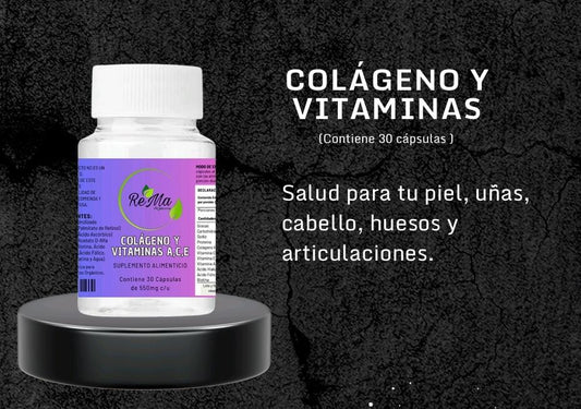 Colágeno con Vitaminas A, C y E | Piel, Cabello y Uñas Saludables